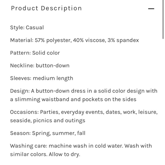 Pretty garden- Stylish Tan Button-Up Shirt Dress XXL NWT - Picture 12 of 12